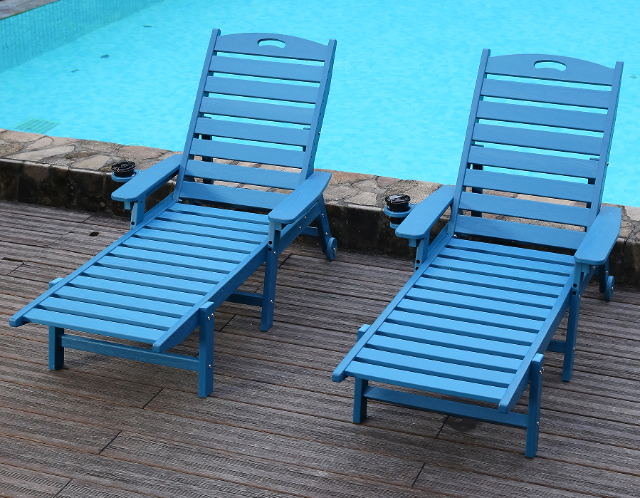 Serene Ocean Blue 2-Pack HDPE set Adirondack za ležanje