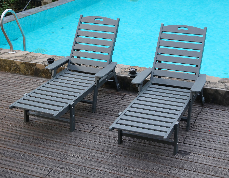 Storm Grey 2-Pack HDPE set za ležanje Adirondack Lounge