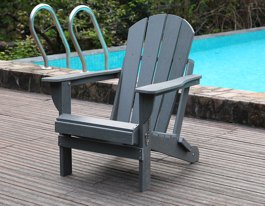 Olujno siva HDPE Adirondack stolica žaba - za sve vremenske uvjete