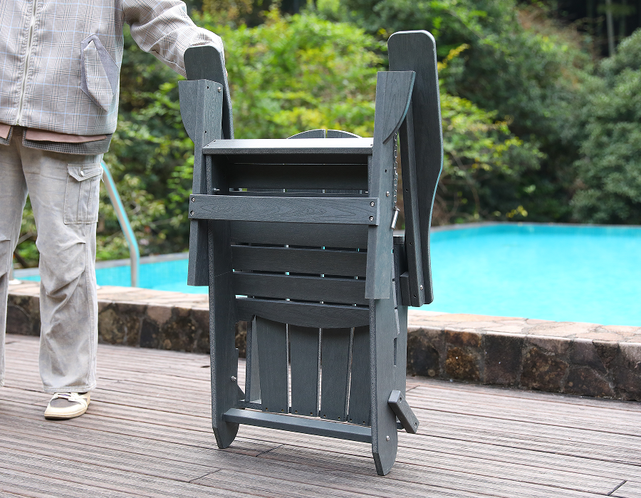 Olujno siva HDPE Adirondack stolica žaba - za sve vremenske uvjete