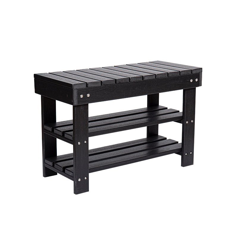 Elegantan crni HDPE stol na tri razine