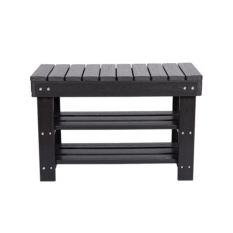 Elegantan crni HDPE stol na tri razine