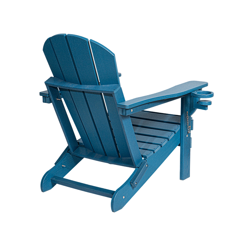 Mornarsko plava HDPE Adirondack stolica s opremom od nehrđajućeg čelika